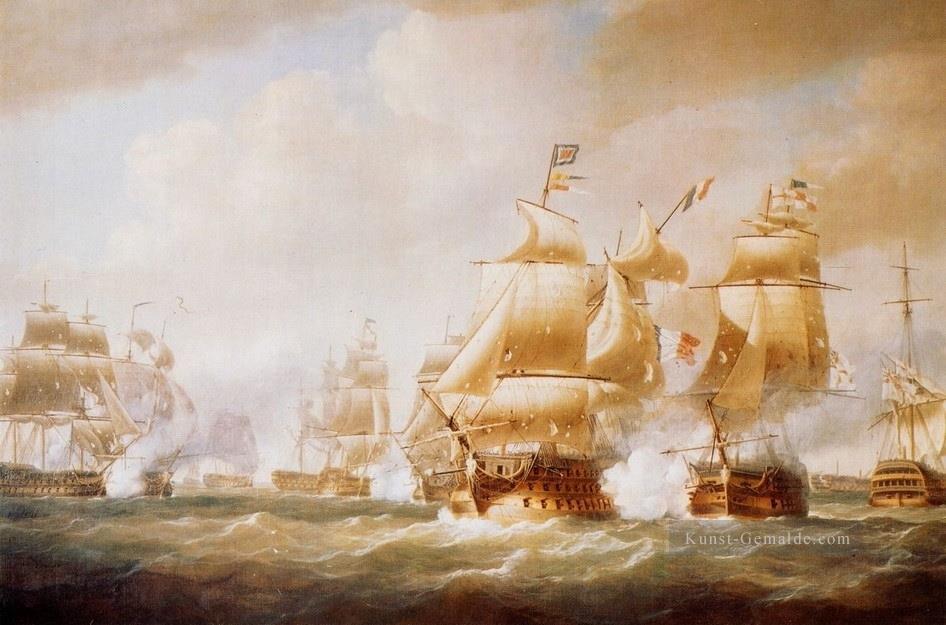 Duckworth s Aktion aus San Domingo 6 Februar 1806 Seeschlacht Ölgemälde